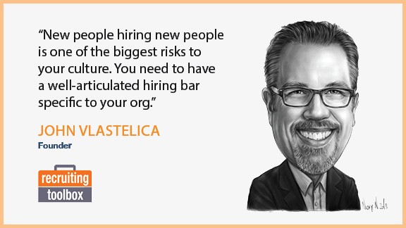 New people hiring new people is one of the biggest risks to your culture. You need to have a well-articulated hiring bar specific to your org.